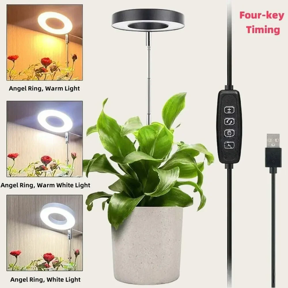 Plant Grow Light Full Spectrum LED Grow Light Auto Timer for Indoor Plant US